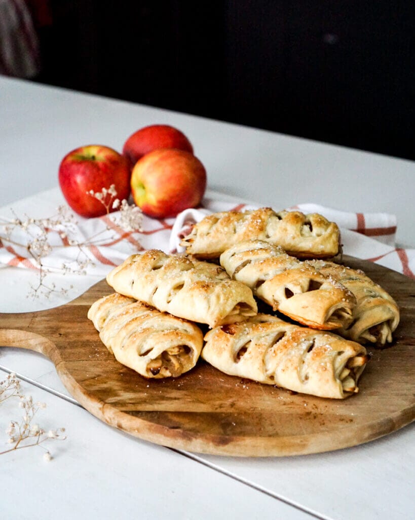 Simple Apple Strudels (Made with Puff Pastry) - Baking for Friends