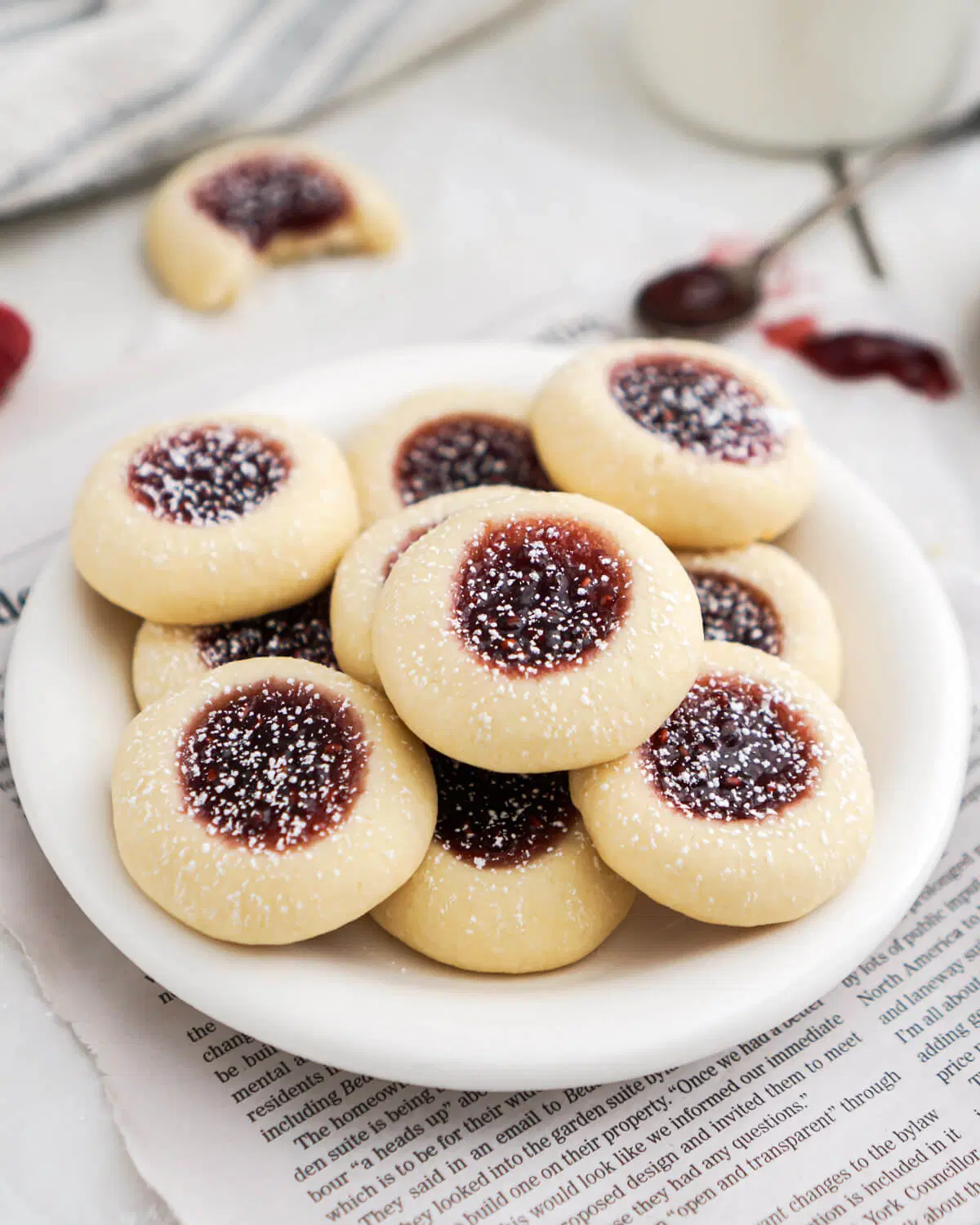 The BEST Raspberry Thumbprint Cookies (Soft & Buttery) - Baking for Friends