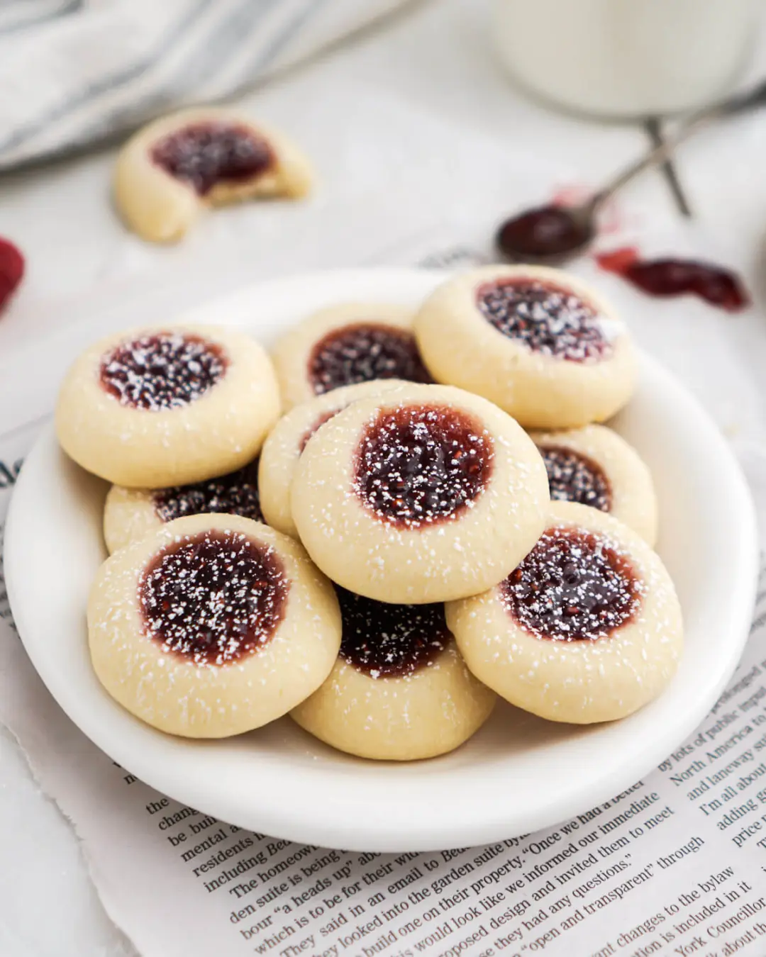 The BEST Raspberry Thumbprint Cookies (Soft & Buttery) - Baking for Friends